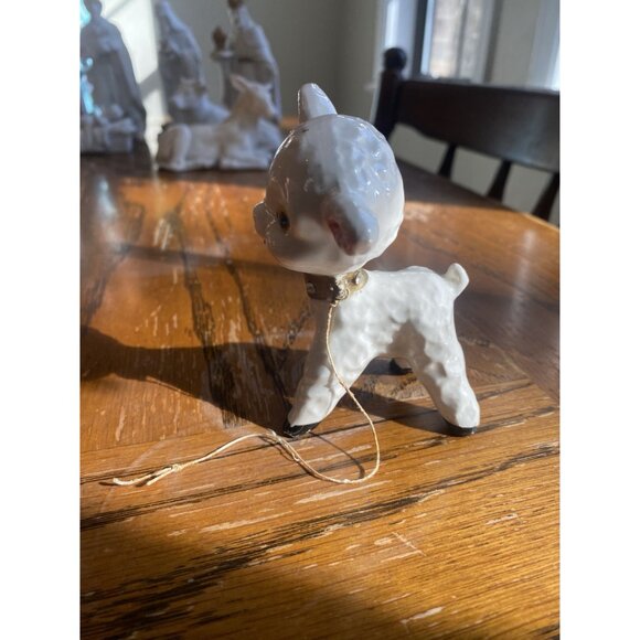 Vintage Kreiss Sheep Ceramic Figurine With String Collar - Picture 2 of 6